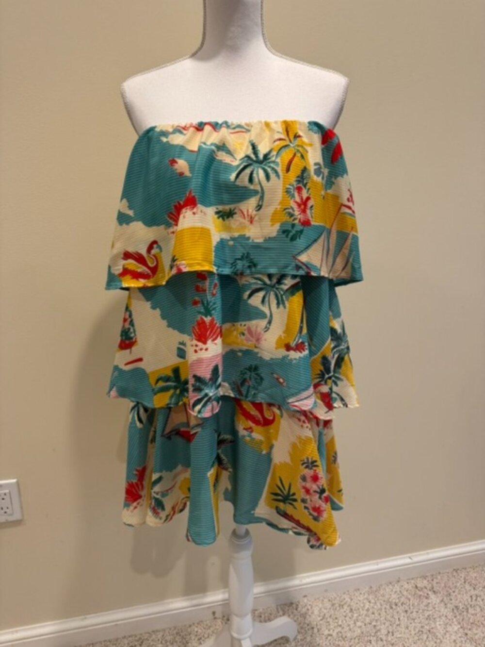 NWT True Destination Sleeveless Tiered Dress Size L